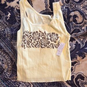 Z Supply Flora Sun Trip Tank Pina Colada PCA